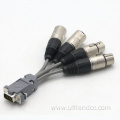 Microphone Db9 Male To 3XLR Male Audio Cable